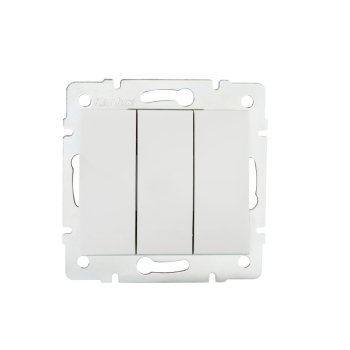 LOGI 3-fach Schalter Serienschalter Weiss Unterputz 25076