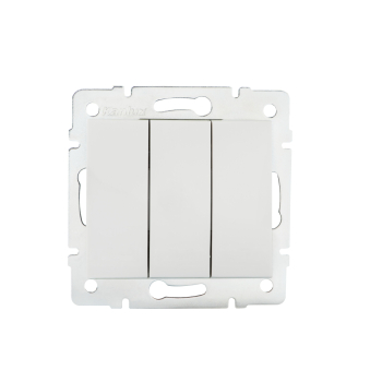 LOGI 3-fach Schalter Serienschalter Weiss Unterputz 25076
