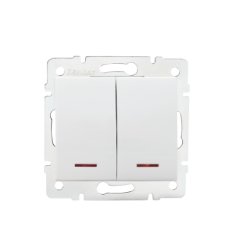 LOGI Ein-/Aus Serienschalter mit LED Kontrolllampe Weiss UP 25079