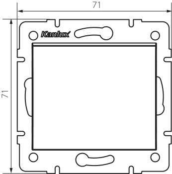 Preview: LOGI Kreuzschalter Weiss Unterputz 25074