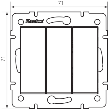 LOGI 3-fach Schalter Serienschalter Weiss Unterputz 25076