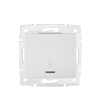 LOGI Wechselschalter mit LED Kontrolllampe Weiss Unterputz 25081