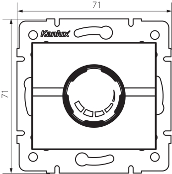 LOGI Drehdimmer 500W ohne Rahmen Unterputz 25082