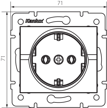 Preview: LOGI Steckdose Unterputz Weiss 25085
