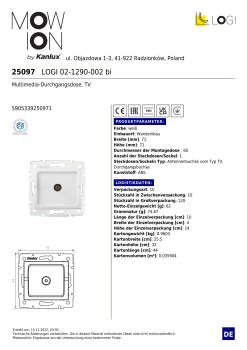 LOGI Multimedia-Durchgangsdose, TV Dose UP Weiss 25097