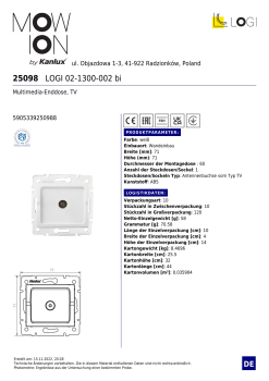 Preview: LOGI Multimedia-Enddose, TV Dose UP Weiss 25098