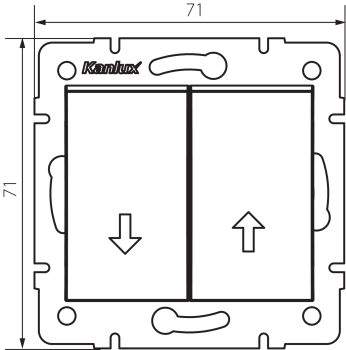 Preview: LOGI Jalousietaster Rolladentaster Weiss Unterputz 25099