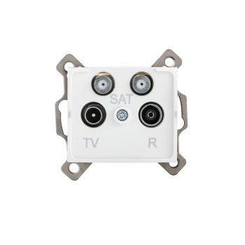 LOGI Multimedia-Enddose, 2xSAT+TV+Radio Dose UP Weiss 25105