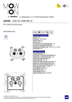 LOGI Multimedia-Enddose, 2xSAT+TV+Radio Dose UP Weiss 25105