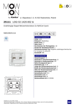 LOGI 2-fach Datenbuchse Netzwerksteckdose RJ45 CAT6 Jack Weiss 25111