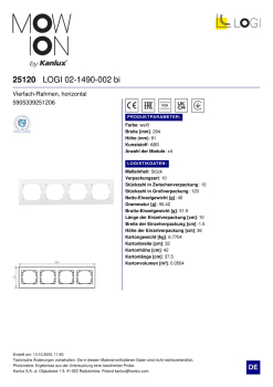 Preview: LOGI 4-fach Rahmen horizontal Steckdosenabdeckung Weiss 25120
