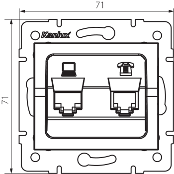 LOGI Netzwerkdose und Telefonsteckdose (RJ45 Cat6 + RJ11) Weiss 25113