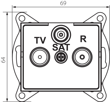 LOGI Multimedia-Enddose, SAT+TV+Radio Dose UP Weiss 25103