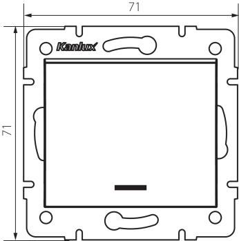Preview: LOGI Wechselschalter mit LED Kontrolllampe Weiss Unterputz 25081