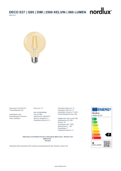 Nordlux LED Lampe G95 dimmbar 7,2W E27 Filament Deco Globe Leuchtmittel 2500K 660Lm 2680102727