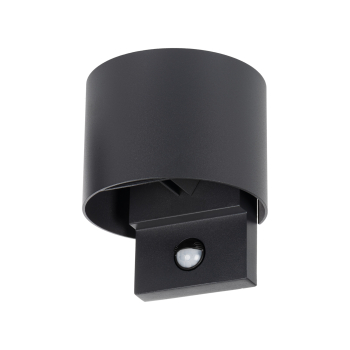 LED Wandleuchte REKA PIR Sensor 4000K graphit 7W IP54 abgerundet 28995