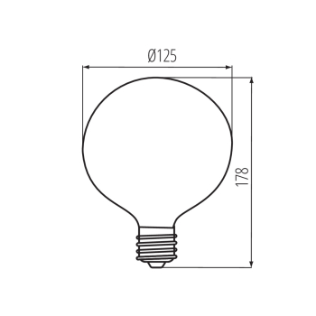 Preview: LED Lampe XLED G125 2700K Filament E27 7W Globe Leuchte 725Lm warmweiss 29638