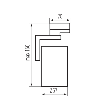 Preview: Schienenstrahler 3 Phasen Stromschiene ACORD ATL4 GU10 W Kanlux 33147