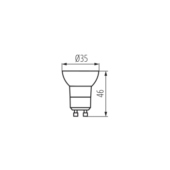 Preview: LED Strahler PAR11 GU10 2,2W Lampe 100° 165Lm 3000K warmweiß KANLUX 33081