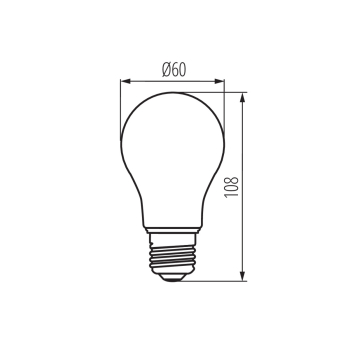 Preview: LED Filament Lampe XLED A60 1800K E27 4W Leuchte 250Lm extra warm 33516