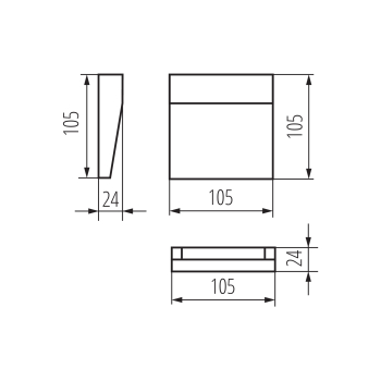 LED Aussenwandleuchte DULI 4W 4000K NW-L-GR anthrazit IP54 33750