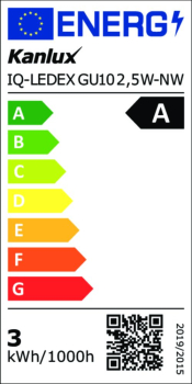 Preview: LED Lampe GU10 2,5W 450Lm IQ-LEDEX 4000K neutralweiss 100° Leuchtmittel Kanlux 33769