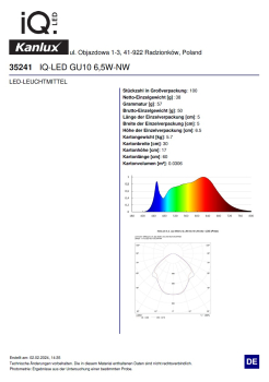 LED Lampe GU10 6,5W 4000K Ra95 515Lm neutralweiss Strahler silber IQ-LED Kanlux 35241