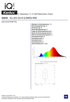 LED Spot GU10 6,5W 2700K 36° Ra95 535Lm warmweiss silber Kanlux 35243