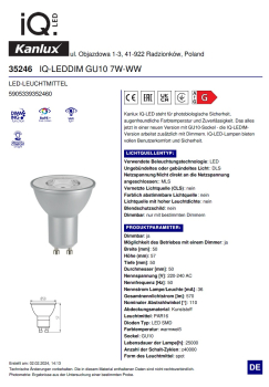 LED Strahler 7W 2700K dimmbar GU10 Lampe 490Lm warmweiss RA95 IQ-LEDDIM Kanlux 35246