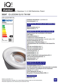 LED Strahler 7W 4000K dimmbar GU10 Lampe 495Lm neutralweiss RA95 Kanlux 35247