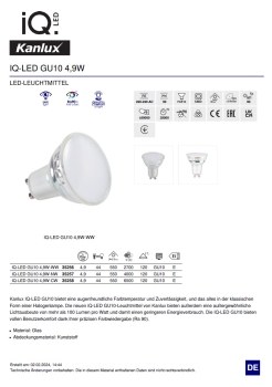 LED Lampe GU10 4,9W 2700K 550Lm warmweiss Strahler RA90 IQ Kanlux 35249 35256