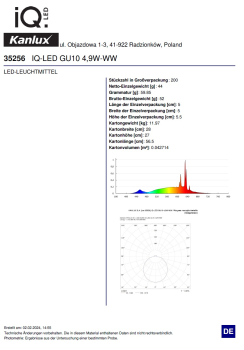 LED Lampe GU10 4,9W 2700K 550Lm warmweiss Strahler RA90 IQ Kanlux 35249 35256