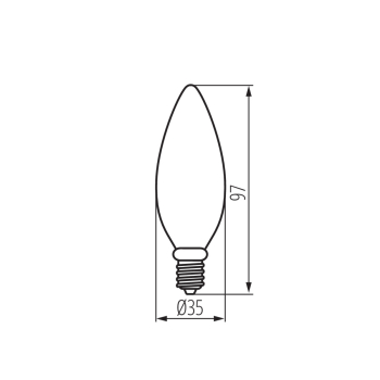 LED Kerze XLEDIM C35 2700K E14 dimmbar 5,9W Leuchtmittel 806Lm warmweiss 35278