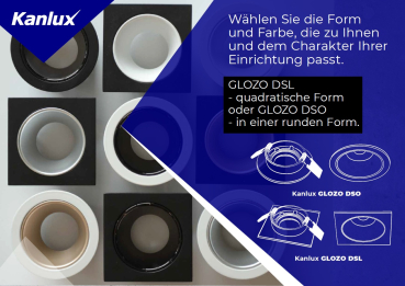 Deckeneinbauleuchte GLOZO DSL B/W Einbau-Downlight eckig Einbauspot 36211