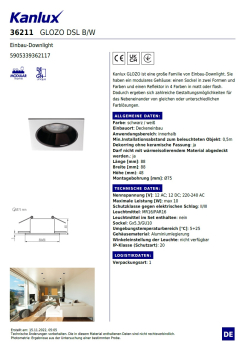 Deckeneinbauleuchte GLOZO DSL B/W Einbau-Downlight eckig Einbauspot 36211