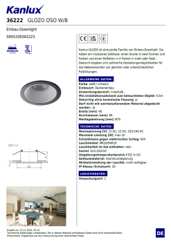 Preview: Deckeneinbaustrahler Einbau-Downlight GLOZO DSO W/B rund Deckeneinbauleuchte 36222