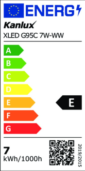 Preview: LED Filament Lampe XLED G95 2700K E27 7W Leuchte 806Lm warmweiss 36240