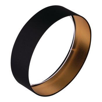 Preview: LED Deckenleuchte RIFA schwarz+gold 4000K Stoffschirm Ø400 Kanlux 36464