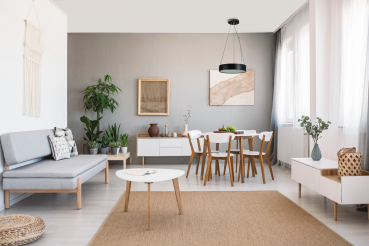 Preview: Pendelleuchte Jasmin 470 Holzleuchte schwarz wood pendant light 3x E27 Kanlux 36507