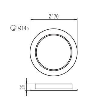 LED Downlight TAVO rund 18W CCT 3000/4000/6000K weiss IP44/20 Kanlux 36527
