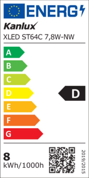 Preview: LED Lampe ST64 XLED ST64C 7,5W 4000K E27 Leuchtmittel neutralweiss 1055Lm Kanlux 37248