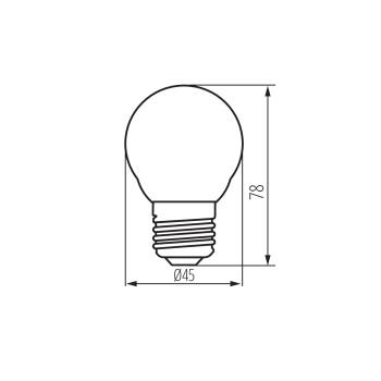 Preview: LED Lampe XLED G45 2700K Filament E27 7W 1055Lm warmweiss Leuchtmittel 37388