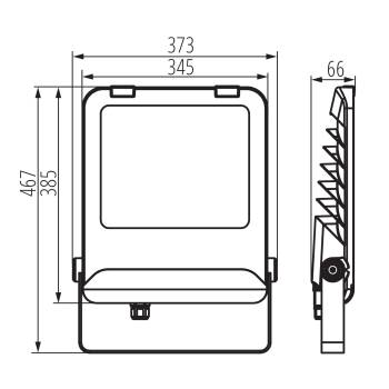 LED Außenstrahler FL AGOR AIO CCT 3000/4000/6000K IP65 Fluter 38429
