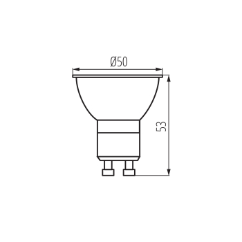 Preview: LED Strahler GU10 4000K 4,9W XLED neutralweiss 100° 500Lm Kanlux Leuchtmittel 38411