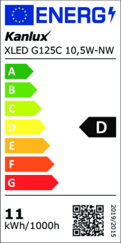 LED Lampe G125C XLED 10,5W 4000K E27 Leuchtmittel neutralweiss 1521Lm Kanlux 39088