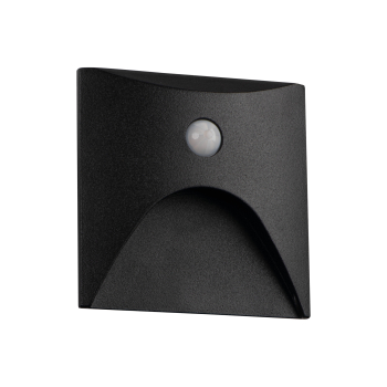 LED Treppenleuchte mit Bewegungsmelder EXIN schwarz 3000K IP65 eckig 230V 39130