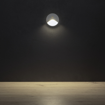 Preview: LED Wandeinbauleuchte mit Bewegungsmelder EXIN weiss 4000K IP65 rund 230V 39135