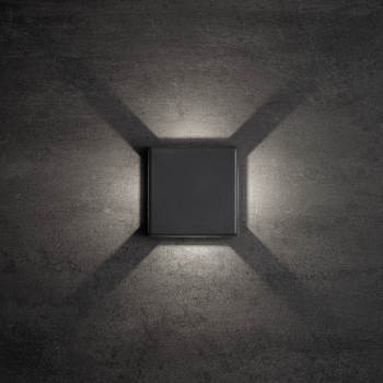 Preview: LED Wandleuchte REFAZI 4000K grau 6W 360Lm IP54 Kanlux 39181