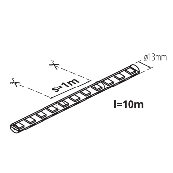 10m LED Lichtschlauch GIVRO grün 20W Schlauch IP65 Kanlux 39198