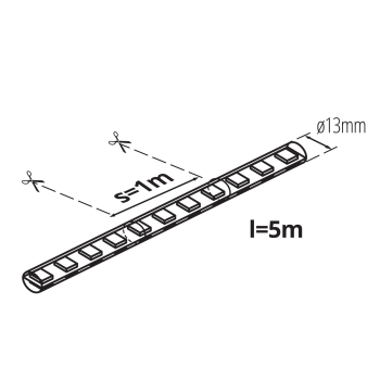 5m LED-Lichtschlauch GIVRO rot 10W Schlauch IP65 Kanlux 39193